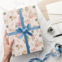 Pampas Grass & Blume auf Creme