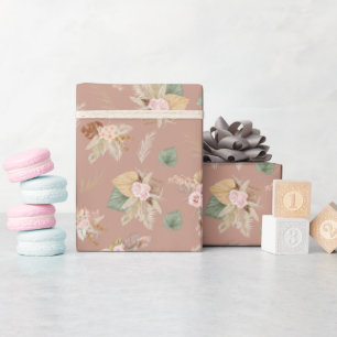 Pampas Grass & Blume Geschenkpapier