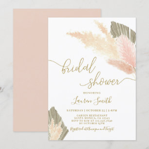 Pampas Grass Blush Bridal Dusche Einladung