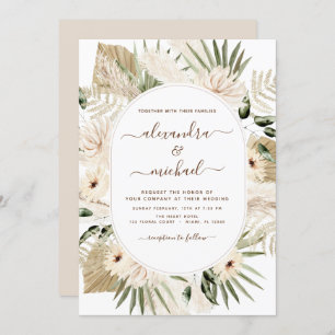 Pampas Grass Bohemisch Boho Eucalyptus Wedding Inv Einladung