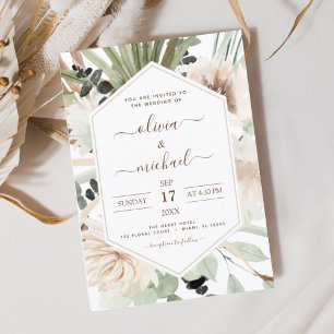 Pampas Grass Bohemisch Boho Eucalyptus Wedding Inv Einladung