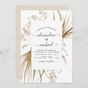Pampas Grass Bohemisch Boho Hochzeitseinladung Einladung