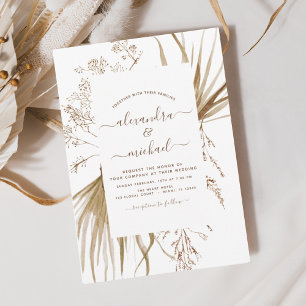 Pampas Grass Bohemisch Boho Hochzeitseinladung Einladung