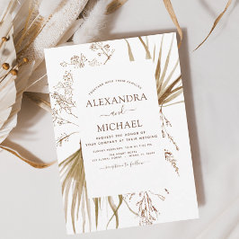 Pampas Grass Bohemisch Boho Hochzeitseinladung Einladung