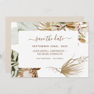 Pampas Grass Bohemisch Boho Save the Date Einladung