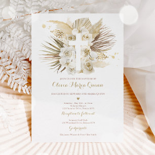 Pampas Grass Bohemische Taufe Boho Christening Einladung