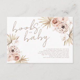 Pampas Grass Boho Bohemische Bücher für Baby Enclo Begleitkarte