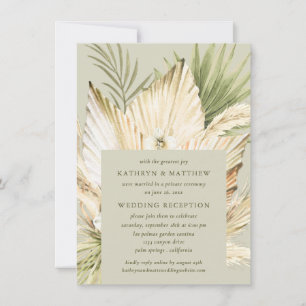 Pampas Grass Boho Bouquet Hochzeitsempfang nur Einladung