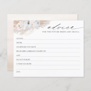 Pampas Grass Boho Brautparty Advice Card