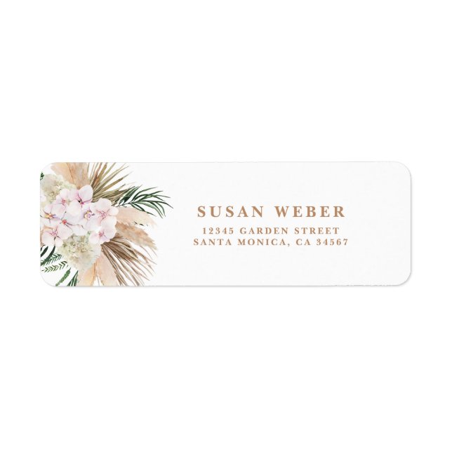 Pampas Grass boho Einladung (Vorne)