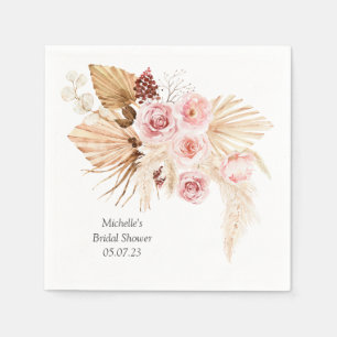 Pampas grass Boho Floral elegantes Brautparty Serviette