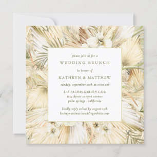 Pampas Grass Boho Floral Post Wedding Brunch Einladung