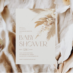 Pampas Grass Boho Gender Neutral Baby Dusche Einladung