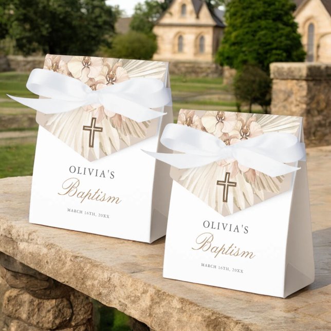 Pampas Grass Boho Girl Taufe Gastgeschenk Box Geschenkschachtel (Von Creator hochgeladen)