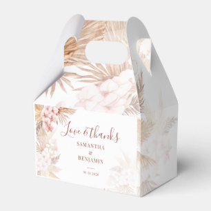 Pampas Grass Boho Liebe und Dank Hochzeit Geschenkschachtel