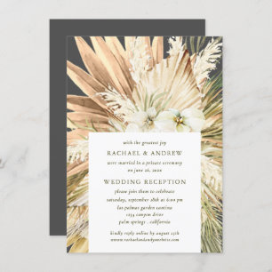 Pampas Grass Boho Post Hochzeit Empfang nur Einladung