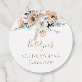 Pampas Grass Boho Quinceañera Gefältags Geschenkanhänger