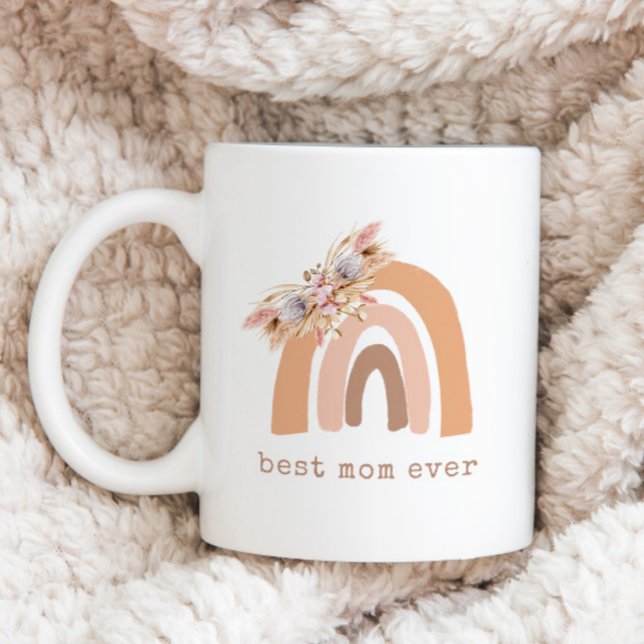 Pampas Grass Boho Rainbow Beste Mama je Kaffeetasse (Von Creator hochgeladen)