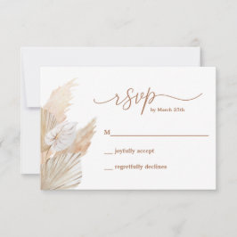 Pampas Grass Boho RSVP-Karte RSVP Karte