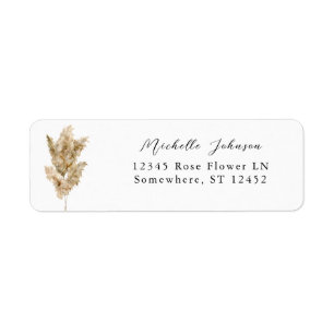 Pampas Grass Boho Rücksendeadresse