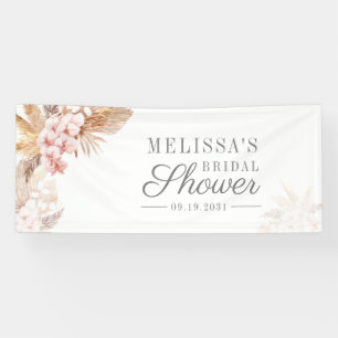 Pampas Grass Boho Terracotta Brautparty Banner