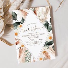Pampas Grass Brautparty Boho Eucalyptus Invita Einladung