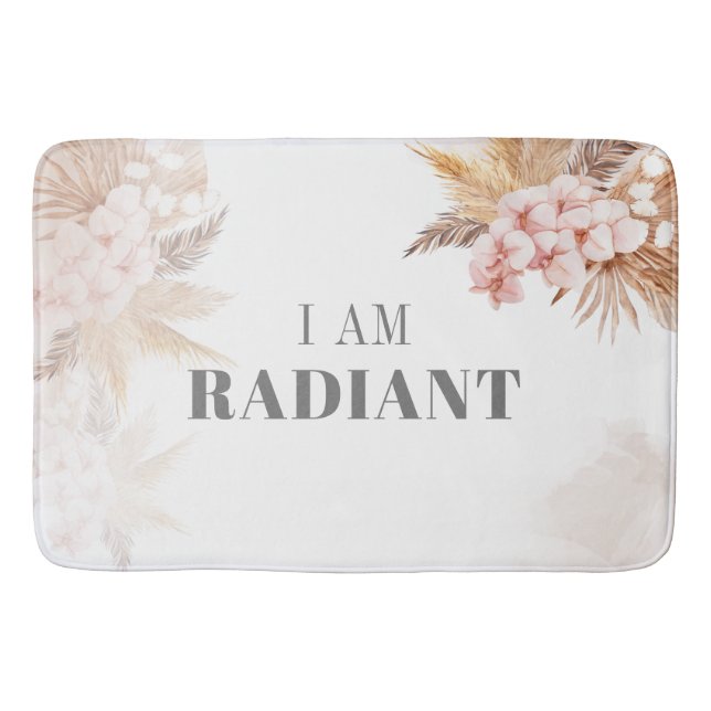 Pampas Grass Brautparty Floral Botanisch Badematte (Vorderseite)