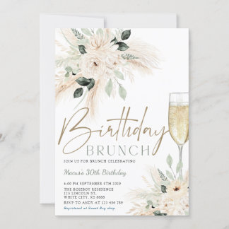 Pampas Grass Brunch Geburtstag Einladung