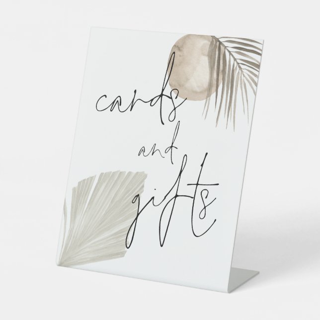 Pampas Grass Cards gibt SkriptWedding Sockelschild (Vorderseite)