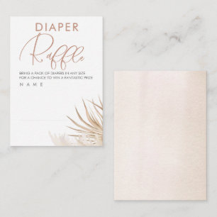 Pampas Grass Diaper Raffel Ticket Begleitkarte