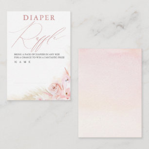 Pampas Grass Diaper Raffel Ticket Begleitkarte