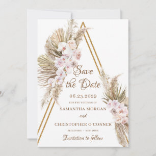 Pampas Grass Driving Palm Imitate Gold Arch Dusty  Save The Date
