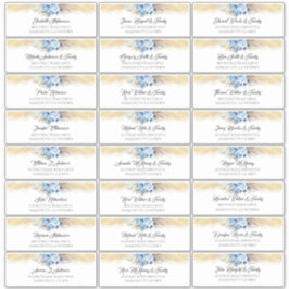 Pampas Grass Dusty Blue Guest Names Address Labels