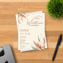 Pampas Grass Eine kleine Wildblume Kindermädchendu Acryleinladungen