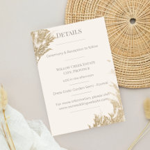 Pampas Grass Enclosure Card