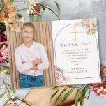 Pampas Grass Erste Heilige Kommune Dankeskarte<br><div class="desc">Ein elegantes pampas Gras Blumenbeete Foto zuerst heilige Kommunion danke Ihnen Karte. Personalisieren Sie mit Ihrem besonderen Foto und danken Sie Ihnen Nachricht Set in schicken Schriften. Entwickelt von Thisisnotme©</div>