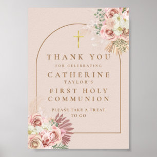 Pampas Grass Erste Kommune Gunst Zeichen Poster