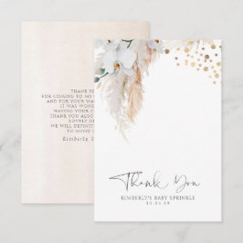 Pampas Grass Floral Baby Dusche Klein Danke