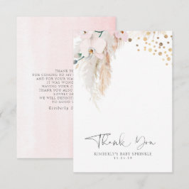 Pampas Grass Floral Baby Dusche Klein Danke