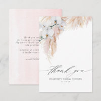 Pampas Grass Floral Brautparty Vielen Dank