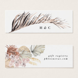 Pampas Grass Floral Dschungel Registrierungskarte