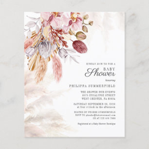 Pampas Grass Floral Girl Babydusche