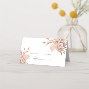 Pampas Grass Floral Terracotta Wüste Palm Wedding Platzkarte