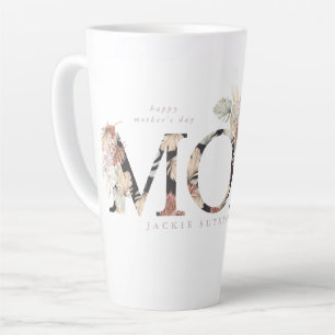 Pampas Grass Floral Tropical Boho Pink Mütter Tag Milchtasse