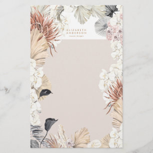 Pampas Grass Floral Tropischer Jungle Briefpapier
