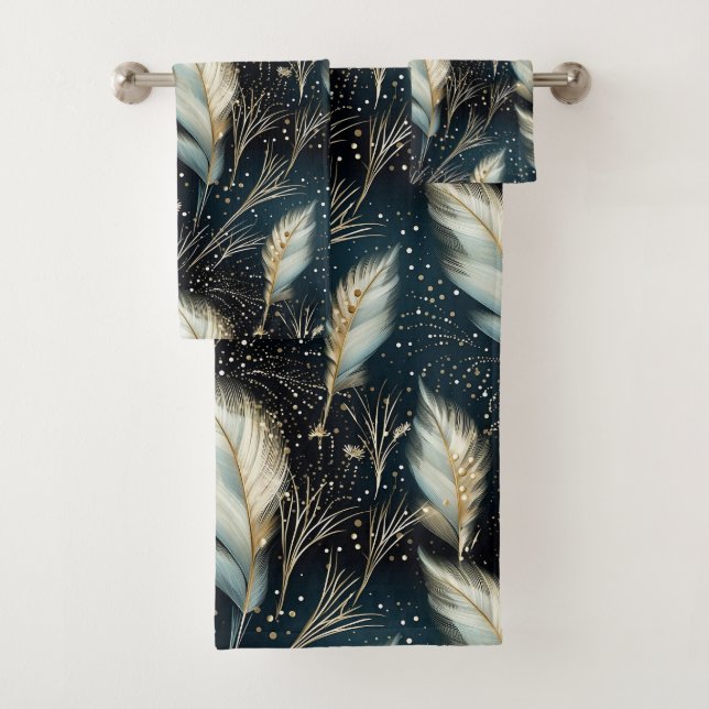 Pampas Grass Glitzer Badhandtuch Set (Insitu)