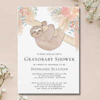 Pampas Grass Grandma Babydusche Einladung