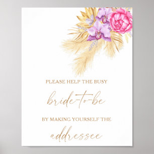 Pampas Grass - Hilfe für die geschäftige Brautadre Poster