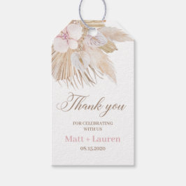 Pampas Grass Hochzeit Geschenkanhänger