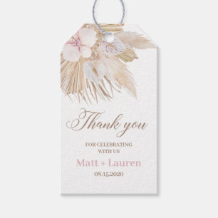 Pampas Grass Hochzeit Geschenkanhänger